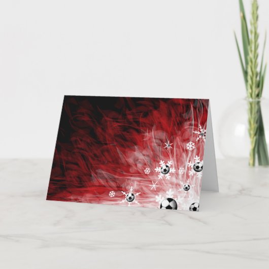 Voetbal Snowflakes - Kerstmis/feestdag Kaart (Voorkant)