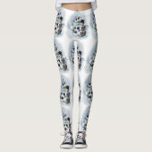 Voetbal Snowman-kerstLeggings Leggings (Voorkant)
