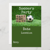 Voetbal sparen de Datum met bal op groen voor Part Kaart (Voorkant / Achterkant)