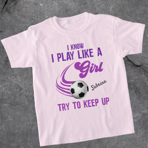 Voetbal: Speel als een meisje, probeer T-shirt op 