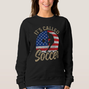 Voetbal speelt de Amerikaanse vlag Het heet Voetba Trui