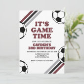 Voetbal Spel Tijd Verjaardag Kaart (Staand voorkant)