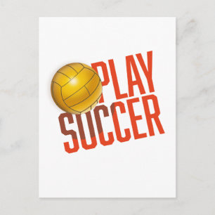 Voetbal spelen briefkaart