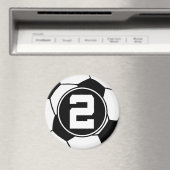 Voetbal Speler Nummer 2 Stocking Stuffer Magneet (Insitu (Vaatwasser))