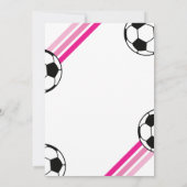 Voetbal Speltijd Roze Streep Verjaardag Kaart (Achterkant)