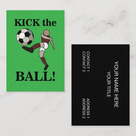 Voetbal Sport Coach Trainer Visitekaartje (Voorkant / Achterkant)