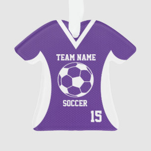 Voetbal Sport Jersey Paarse met Foto Ornament
