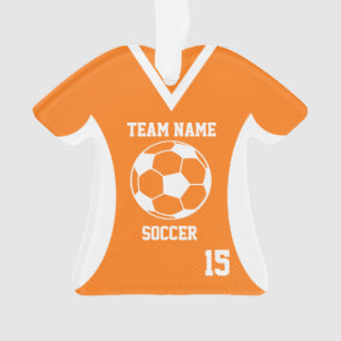 Voetbal Sport Jersey Sinaasappel met Foto Ornament