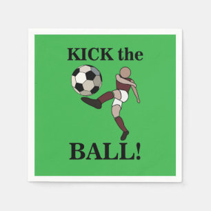 Voetbal Sport Speler Coach Verjaardagsfeest Servet
