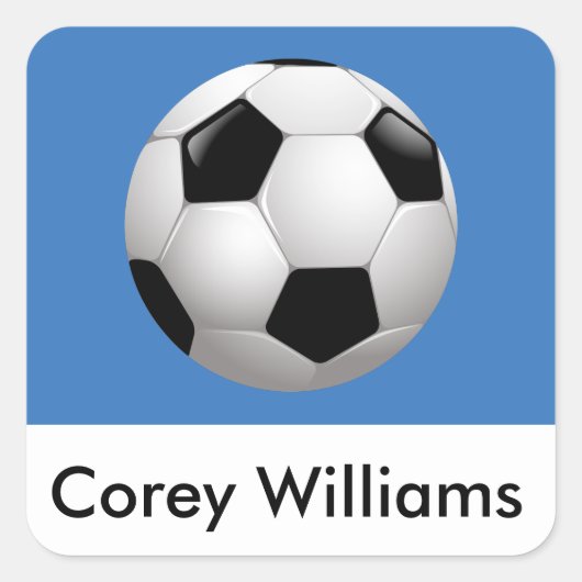 Voetbal Sport Vierkante Sticker (Voorkant)