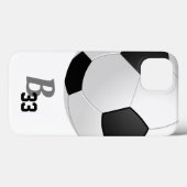 Voetbal Sportmonogram Player Nummer Kinder Case-Mate iPhone Case (Achterkant (horizontaal))