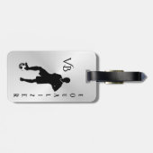 Voetbal / Sportontwerp Bagagelabel (Achterkant horizontaal)