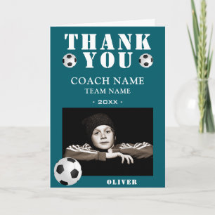 Voetbal Sportsfoto Coach  Bedankkaart