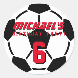 voetbal sportteam - Birthday Party Stickers