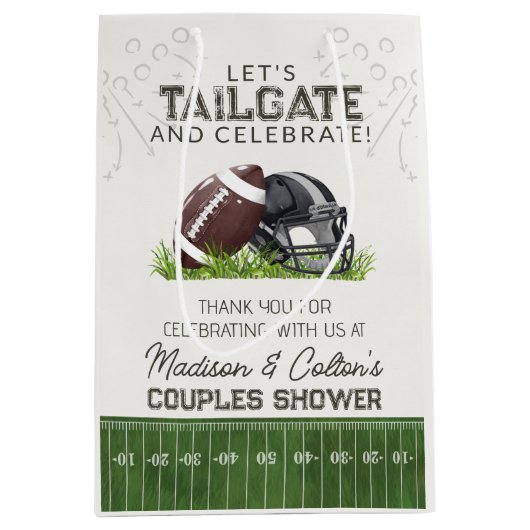 Voetbal staarthek & vier couples shower favor medium cadeauzakje (Voorkant)