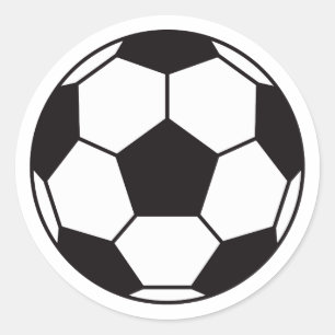 Voetbal stickers met aangepaste kleur achtergrond