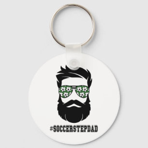 Voetbal stiefvader met baard stap vader stap site sleutelhanger