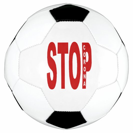 Voetbal STOP CORONA (Voorkant)