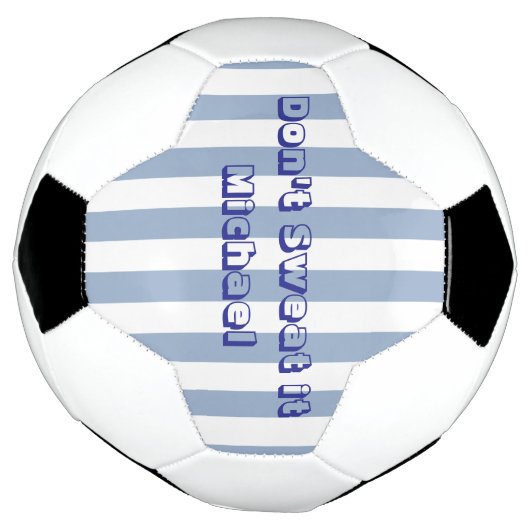 Voetbal Stripe Blauw & Wit Ball (Gedraaid)