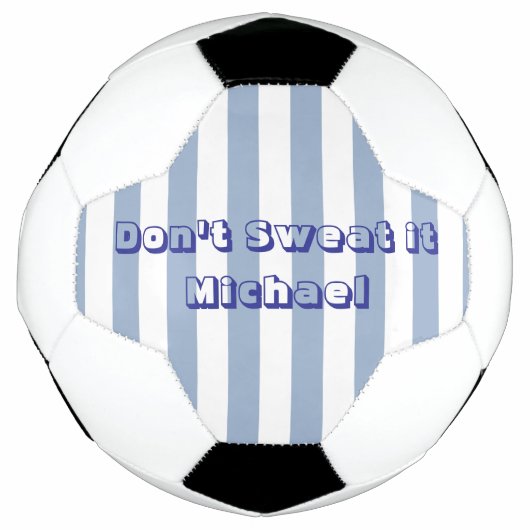 Voetbal Stripe Blauw & Wit Ball (Voorkant)