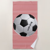 Voetbal Stripes Design Beach Towel Strandlaken (Voorkant)