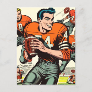 voetbal strips briefkaart