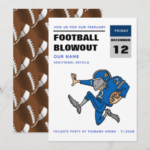 VOETBAL Tailgate-feestuitnodigingen - Op maat gema Kaart