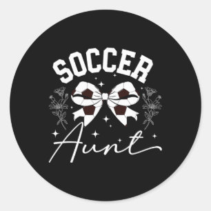 Voetbal tante Coquette Voetbalspeler tante Voetbal Ronde Sticker
