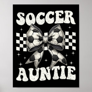 Voetbal Tante Grappig Coquette Strik Voetbal Tante Poster
