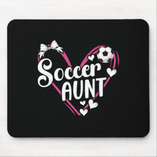 Voetbal tante Hart tante van een voetbalspeler tan Muismat