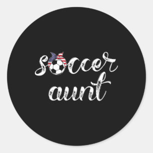 Voetbal Tante Jersey Voor Tantes Voetbalspelers Ronde Sticker