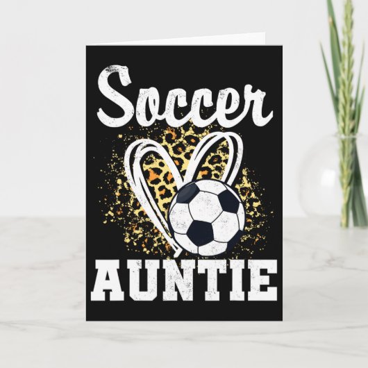 Voetbal Tante Luipaard Hart  Kaart (Voorkant)