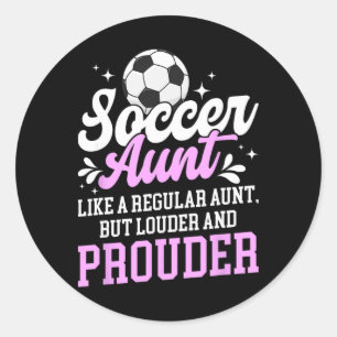 Voetbal Tante Van Een Voetballer Tante Definitie Ronde Sticker