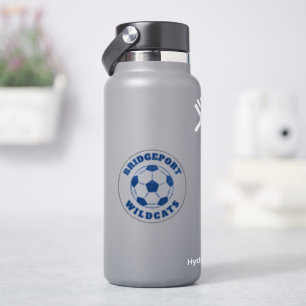 Voetbal team naam blauw sticker
