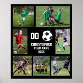 Voetbal Team Naam Fotocollage Poster (Voorkant)