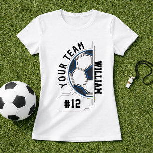 Voetbal Teamnaam & Speler Nummer T-shirt