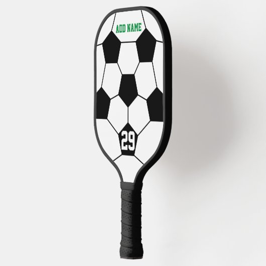 Voetbal Tekening met Sportnaam en -nummer Pickleball Paddle (Links)