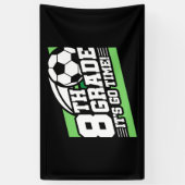 Voetbal terug naar school 8e klas eerste dag spandoek (Verticaal)