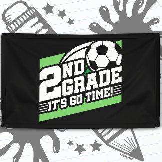 Voetbal terug naar school op de 2e klas spandoek