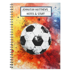 Voetbal Terug naar school Spiraal Foto Notitieboek