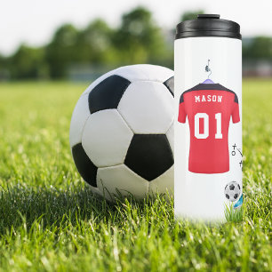 Voetbal Thema   Gepersonaliseerd Thermosbeker