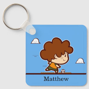 Voetbal Thema Gepersonaliseerde Sleutelhanger Gift