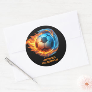 Voetbal Thema Sport Verjaardag Ronde Sticker