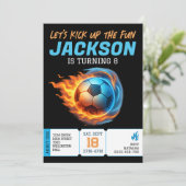 Voetbal Thema Verjaardagsfeest Atleet Verjaardag Kaart (Staand voorkant)