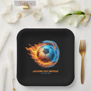 Voetbal Thema Verjaardagsfeest Atleet Verjaardag Papieren Bordje