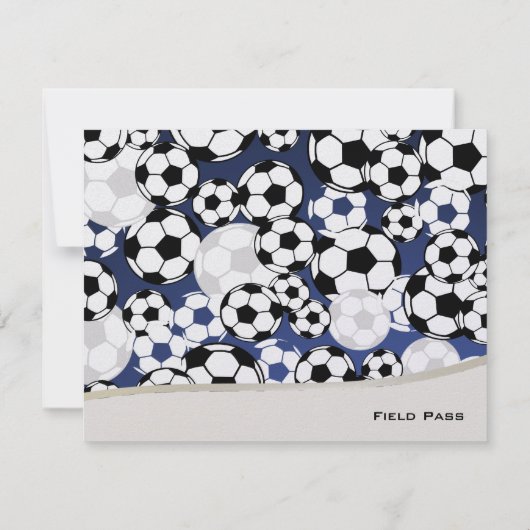 Voetbal Theme Response Kaart (Achterkant)