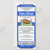 VOETBAL TICKET Bar Mitswa Uitnodiging (Voorkant)