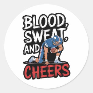 Voetbal Touchdown Voetbal Liefhebber Zondag Linema Ronde Sticker