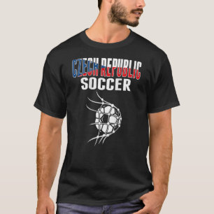Voetbal Tsjechië op het net van het Tsjechische Fo T-shirt