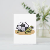 Voetbal Turtle Briefkaart (Staand voorkant)